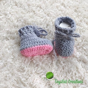 CROCHET PATTERN PDF - Crochet Baby Booties Pattern | Alpine Crochet Infant Slippers | Crochet Baby Shoes | Crochet Baby Socks | 3 Sizes