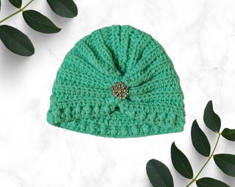 CROCHET PATTERN - Crochet Baby Turban| Crochet Hat| Crochet Bonnet| Crochet Beanie| Newborn, Baby, Toddler, Child, Teen and Adult - PDF