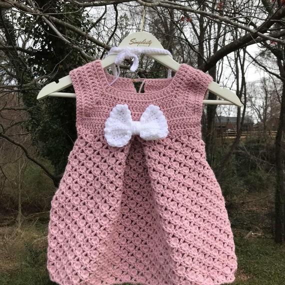 CROCHET PATTERN PDF Crochet Baby Dress Pattern Pleated Crochet Baby Dress Pattern Crochet Baby Frock Newborn Dress Baby Pattern Etsy