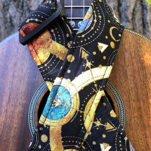 Planets Ukulele Strap Ukulele Ukelele strap Ukelele Ukulele case handmade ukulele Vegan Tabs Ukulele Gurt Mandolin strap Banjolele