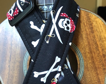 Jolly Roger Pirate Ukulele Strap Ukulele Ukelele strap Ukelele Ukulele case handmade ukulele Vegan Tabs Ukulele strap Banjolele