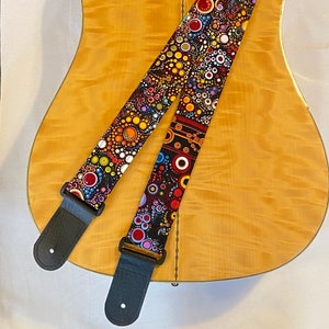 Jewels Gitaarband Quilted Gitaarband vegan akoestische gitaar Handgemaakte gitaarband Gitaar vegan leer handgemaakte akoestische gitaarband