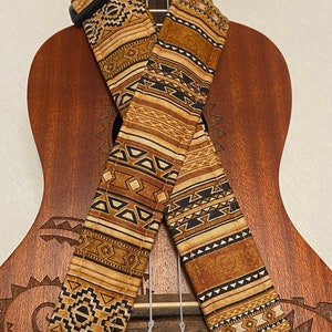 Navajo Brown Ukulele Strap Ukulele Ukelele strap Ukelele Ukulele case handmade ukulele Vegan Tabs Ukulele Gurt Banjolele