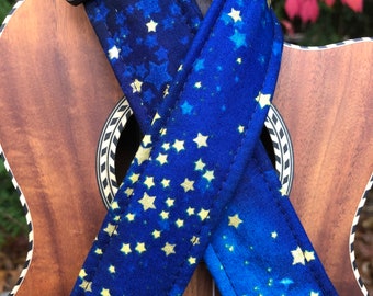 Stargazers Ukulele Strap Ukulele Ukelele strap Ukelele Ukulele case handmade ukulele Vegan Tabs Ukulele Gurt Banjolele