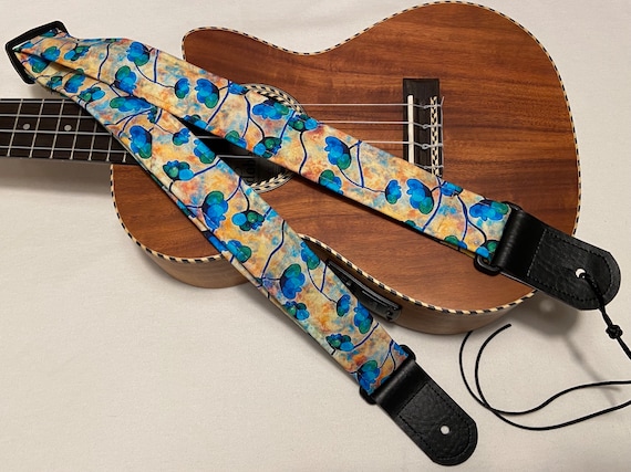 Vintage Banjo Strap Adjustable Banjo Belt Floral Prints Banjo Strap Musical  Instrument Strap 