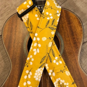 Mellow Yellow Ukulele Strap Ukulele Ukelele strap Ukelele Ukulele case handmade ukulele Vegan Tabs Ukulele Gurt Mandolin strap Banjolele