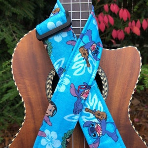 Hawaiian Monster Ukulele Strap Ukulele Ukelele strap Ukelele Ukulele case handmade ukulele Vegan Tabs Ukulele Gurt Mandolin strap Banjolele