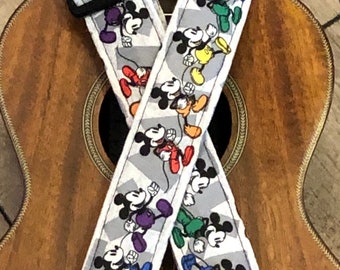 Mickey on the Run Ukulele Strap Ukulele Ukelele strap Ukelele Ukulele case handmade ukulele Vegan Tabs Ukulele Gurt Mandolin strap Banjolele