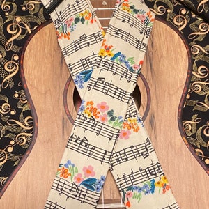 Floral Music Ukulele Gurt Uke Ukulele Gurt Ukulele Ukulele Koffer handmade ukulele Vegan Tabs Ukulele Gurt Mandolinengurt Banjolele