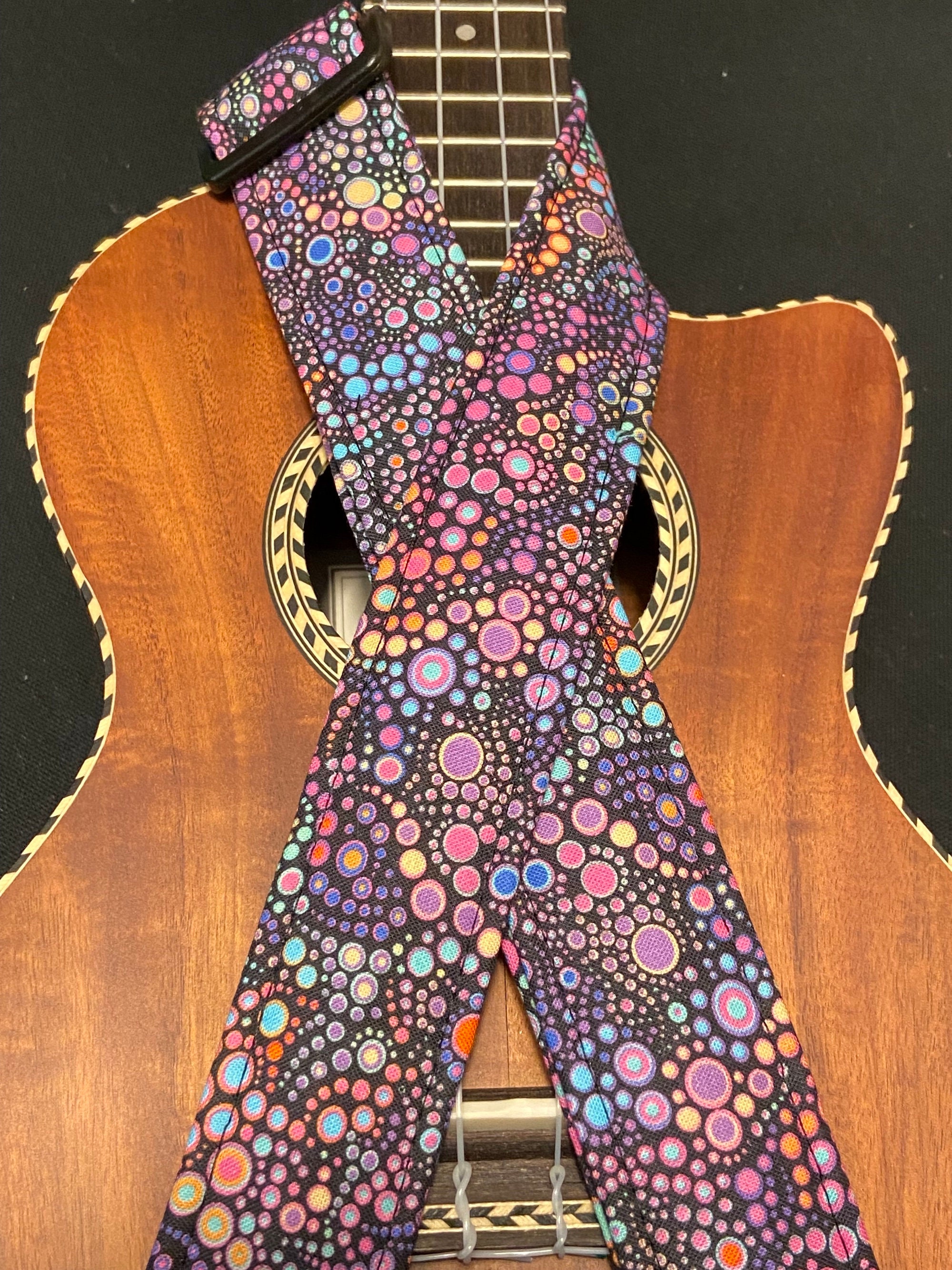 Fender Hawaiian Strap Blue Floral sangle guitare