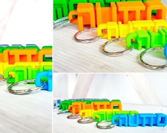 Personalized Keychain | Personalised Keyring | Mothers Day Gift | Custom Name Keychain | 3D Print Keychain | Keychain Gift Idea