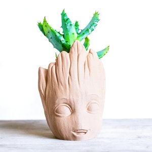 Cute Groot planter | Groot Cache pot | Groot Succulent Plant Stand | Groot Air plant holder | Pot the fleur