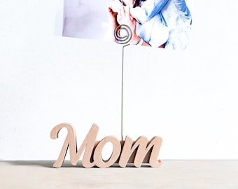 Mom Picture Frame | Polaroid Photo Frame | Mothers Day Gift | Mother Card Holder | Wood Photo Display