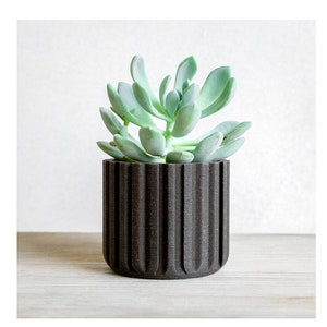 Black Wood Plant Pot | Succulent Cache Pot | Wood Succulent Planter | Succulent Plant Stand | Wood Desk Planter