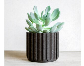 Maceta, Maceta Suculenta, Maceta, Macetas Vivero, Decoración Hogar, Idea Regalo, Portalápices, modelo ATENE NEGRO ÉBANO