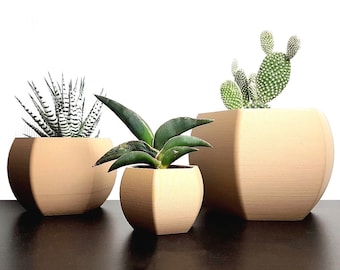 SET Succulent Planter , Planter Pots small mendium and large , Indoor Wood Planter set , Succulent Pots , Wooden Planter Gift