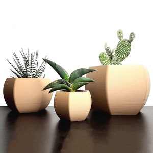 SET Blumentöpfe klein + mittel + groß, Sukkulenten Töpfe, Minimal Home Decor, Geschenkidee, Stifthalter