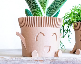 Maceta divertida para plantas, maceta para suculentas, decoración del hogar, idea de regalo, portalápices, modelo Mr. POT, impresión 3D
