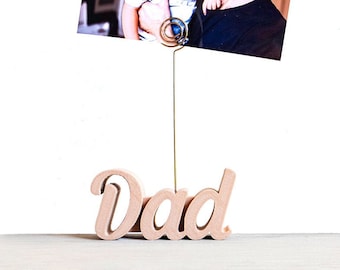 Dad Picture Frame | Polaroid Photo Frame | Father Card Holder | Polaroid Photo Holder | Wood Photo Display