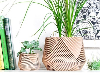 Awesome Plant Pot | Indoor Planter | Original Cache Pot | Plant Lover Gift | Wood Succulent Planter