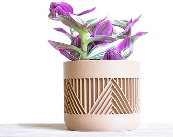 Scandinavian Plant Pot | Indoor Cache Pot | Original Planter Gift | Wood Succulent Planter | Wood Desk Planter