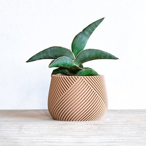 Pflanzentopf, Sukkulententopf, Blumentopf, Kinderzimmertöpfe, Wohndekor, Geschenkidee, Stifthalter, Modell CANCUN, 3D-Druck