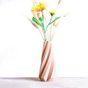 Vase für Trockenblumen, Blumenvase mit Wassertank, Kinderzimmervasen, Wohndeko, Geschenkidee, ROMA-Modell, 3D-Druck
