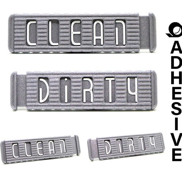 Dishwasher Clean Dirty Sign , Indication Mark Clean Dirty for Dishwasher , ADHESIVE Version