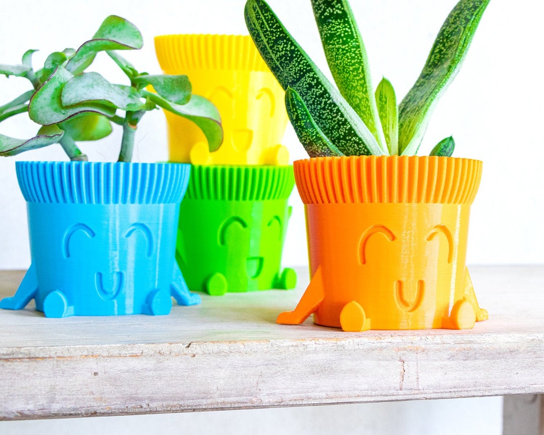 Colorful Cute Planter Sitting Plant Pot Succulent Face Planter