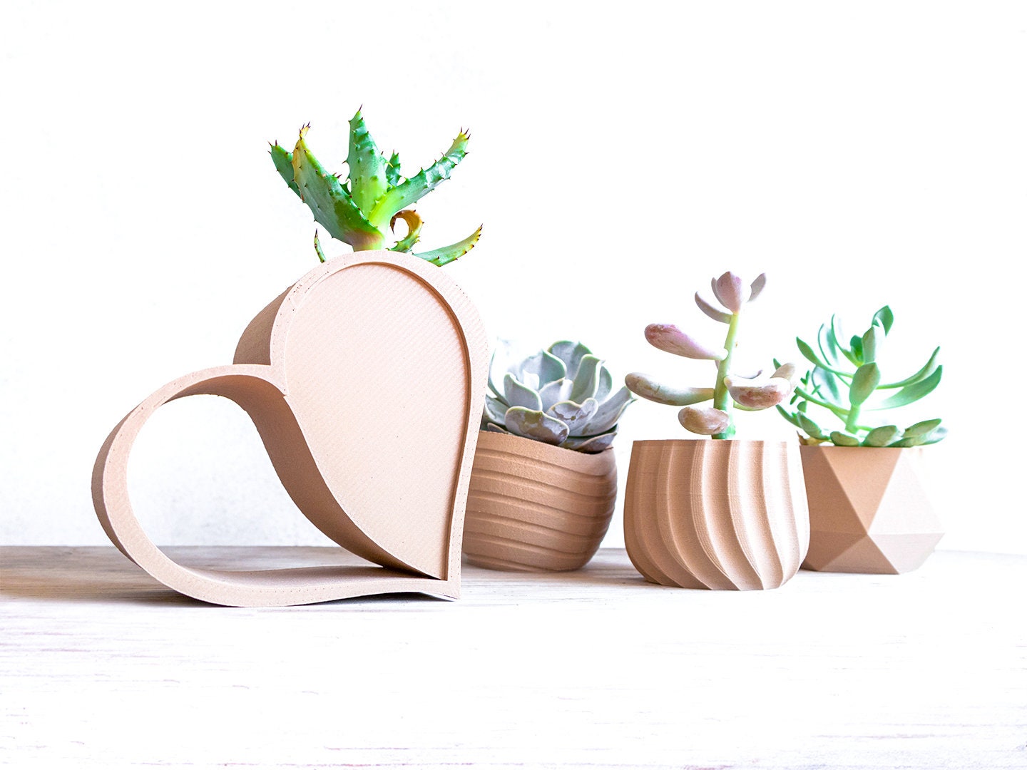 Lovely Plant Pot Heart Wood Heart Succulent Mothers Day Etsy