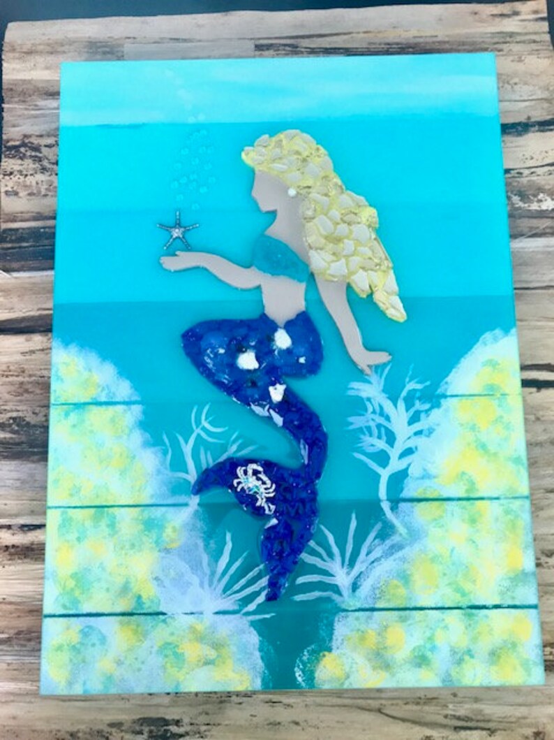 Large Mermaid indoor/outdoor Wall Art Etsy