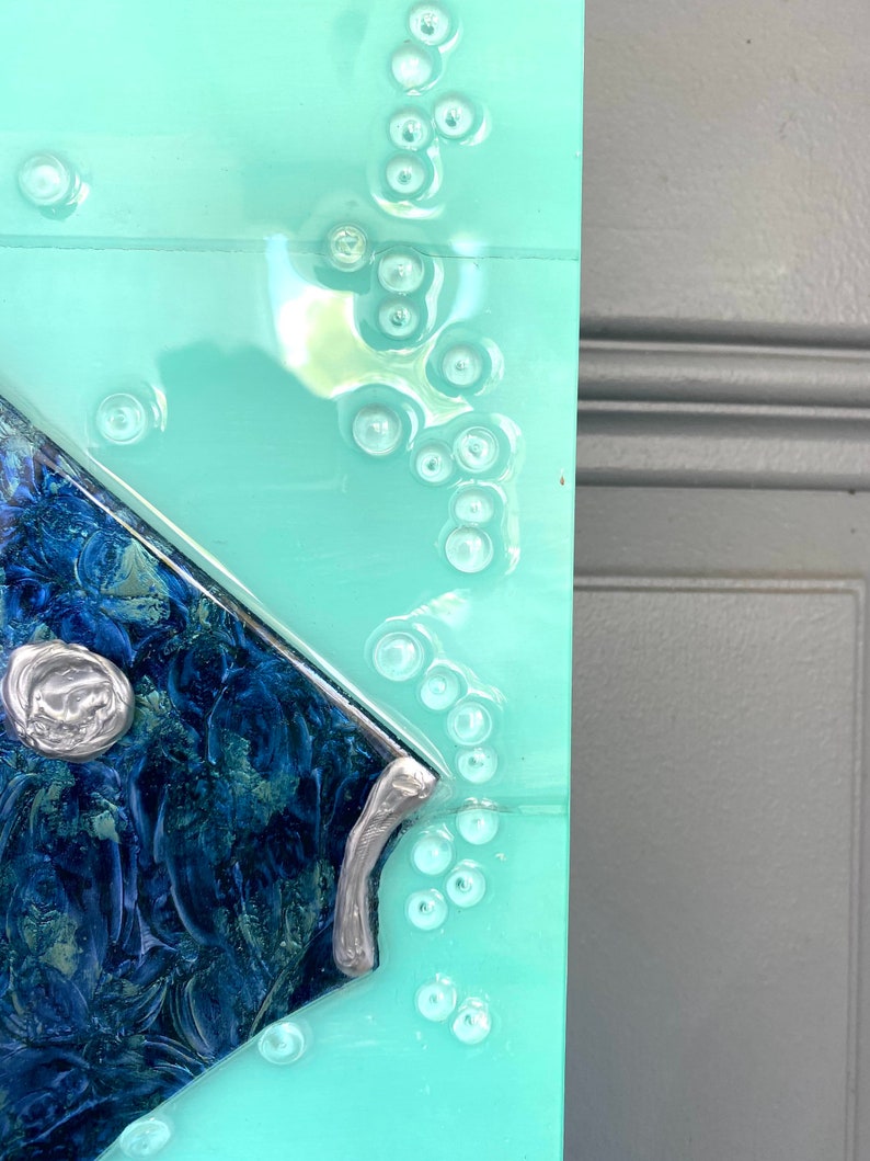 Glass Rainbow Fish Outdoor Art