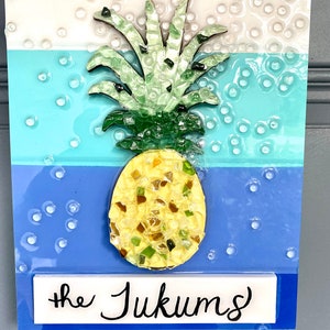 Pineapple Welcome Art Personalized