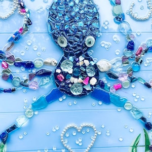 Blue Squid Valentines Diamond Painting Kit for Kids - Love Hearts Gem Painting Kit - Diamond Art for Kids, 5D Gem Art Kits for Kids, Kids Arts 