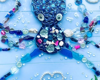 Mosaic Octopus Glass Art
