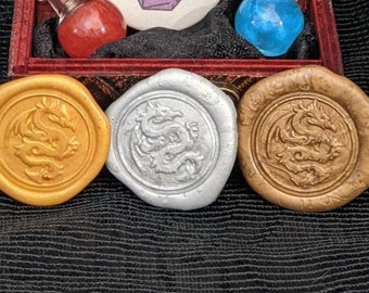 Coloured D&D Dragon Wax Seal Packs, DND wax seal, dungeons and dragons gifts for DM, Dragoncore Gifts for RPG Players, Gamer Gifts