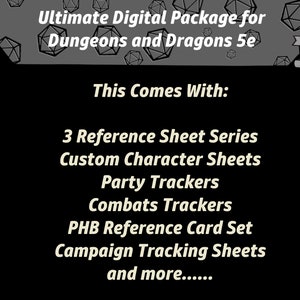 Digital D&D Starter Kit for Players of DnD 5e, Dungeons and Dragons Gifts, DND Gifts for Players, DnD Digital Accessories, DnD Player Gifts