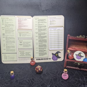 D&D Quick Reference Character Sheet, Dungeons and Dragons Gifts, DnD Dungeon Master DM Screen, D and D Gifts for Players, DnD Accessories image 2