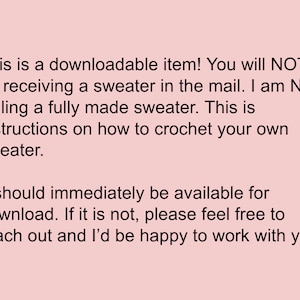 CROCHET PATTERN Sweater with Letter image 2