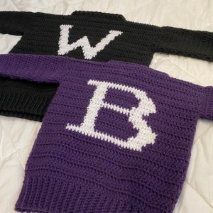 PATTERN- Child Sweater with Letter