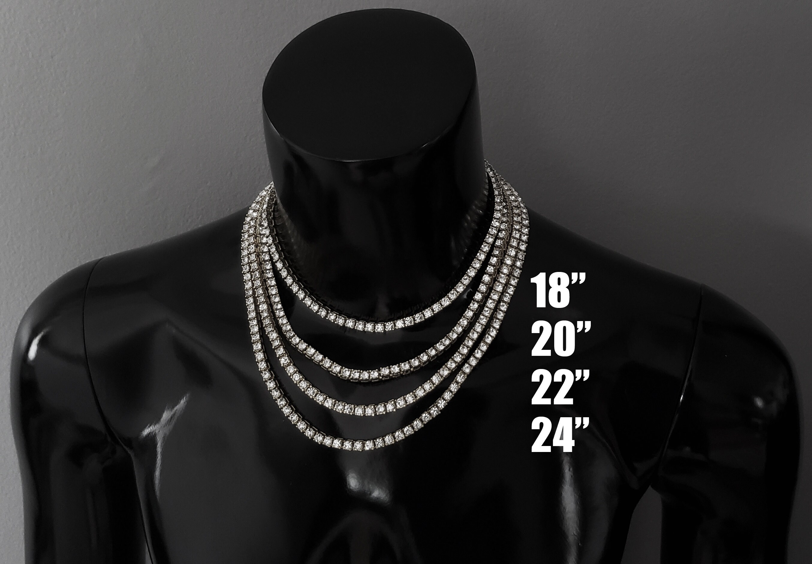 Silver 5mm CZ Diamond Tennis Link Chain - Etsy Silver 5mm CZ Diamond Tennis Link Chain - Etsy