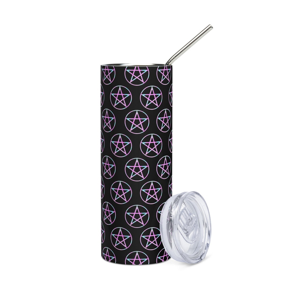 IUBBKI Goth Pentacle Pentagram Wreath Wicca Witch Pagan Ladies Canvas Tote Borsa della spesa riutilizzabile