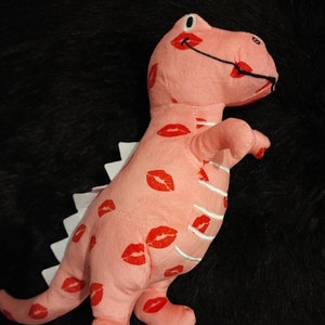 Dinosaur Dog Toys, Love Dinosaur Dogs Toy, Valentine's Day Dog Toy, Dog Plush Toy, Squeaky Toy Dino Kisses