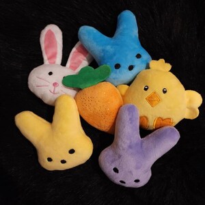 Bunny Peep Style Plush Dog Toy, Plush Toy, Easter Dog Toy, Plush Squeaky Toys