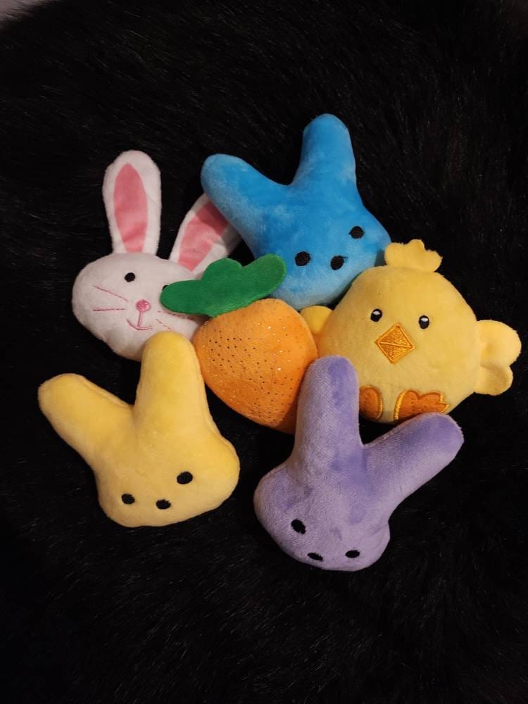 Peep Bunny Personalized Easter Dog Toy- Custom Squeaky Dog To