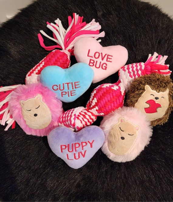 Valentines Hedgehogdog Toys Dog Toys Heart Plushie Dog Toys Dog Plush Toys Etsy UK