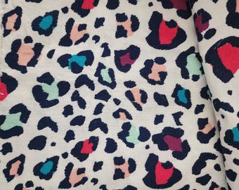 Color Spotted Leopard Cotton Fabric
