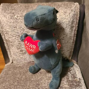 Dinosaur Dog Toys, Love Dinosaur Dogs Toy, Valentine's Day Dog Toy, Dog Plush Toy, Squeaky Toy Handsome Dinosaur #1