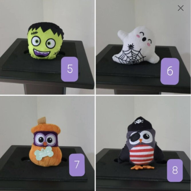Halloween Quietschspielzeug Für Hunde – 4-teiliges Set, Plüsch-Knochen Mit Gruselmotiven, Für Kleine & Mittlere Hunde