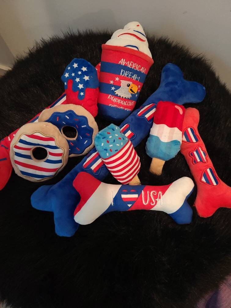 Fourth of July Dog Toys, Pappuccino Plush Toy, Cat Toy Cat Nip